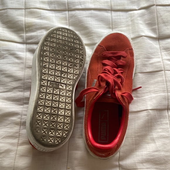 PUMA suede sneakers red Sz. 6 - Picture 5 of 6